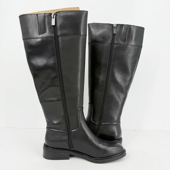 Vince Camuto Womens Andalian Knee High Boots US 6 M Wide Calf Black Leather NIB - Picture 3 of 10